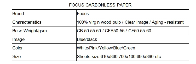Papier samokopiujący Focus Brand NCR Niebieski/czarny papier samokopiujący 2