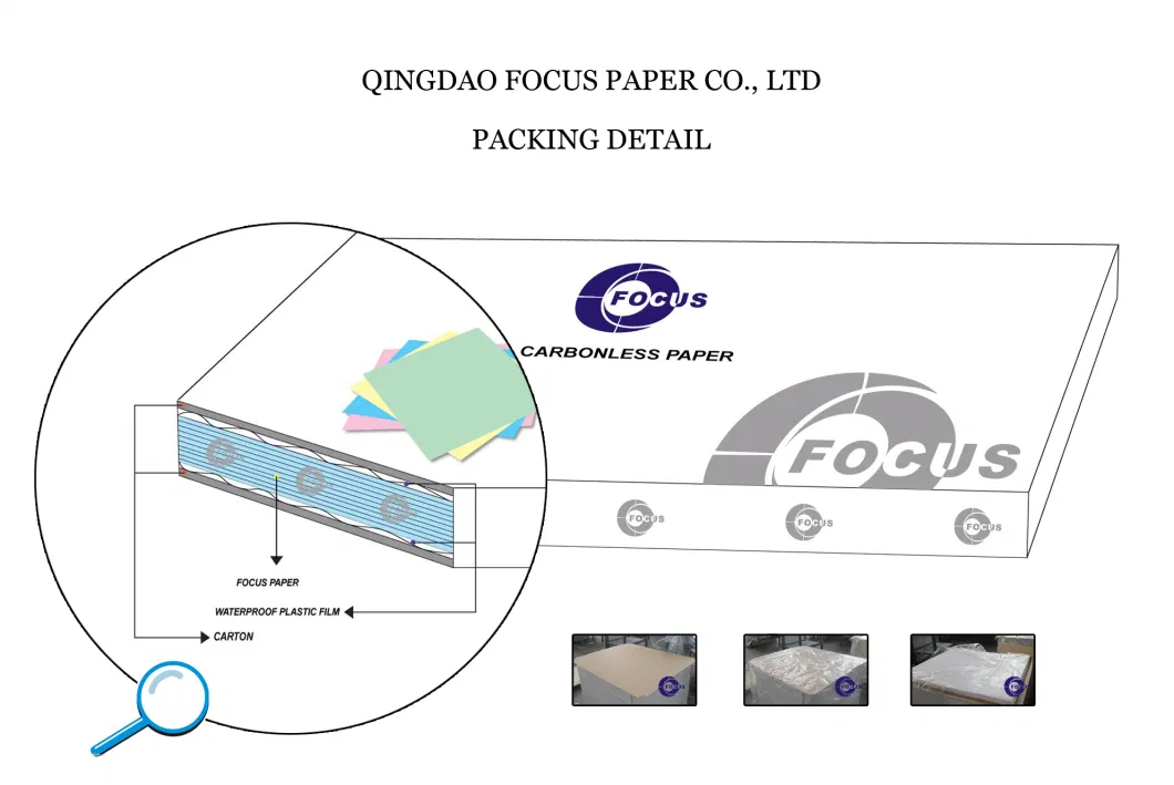 Biały R&oacute;żowy Ż&oacute;łty Błękitny Zielony CB CFB CF Self Copy NCR Paper Jumbo Rolls 3