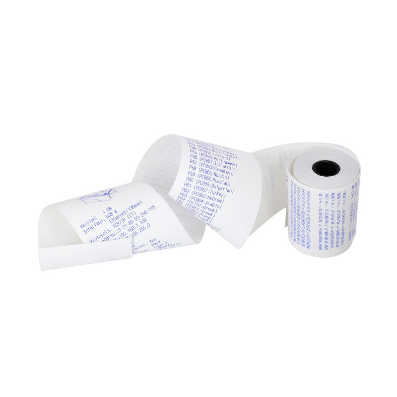 12000m Length POS Thermal Paper Roll With Good A Grade Whiteness And 100% Virgin Wood Pulp
