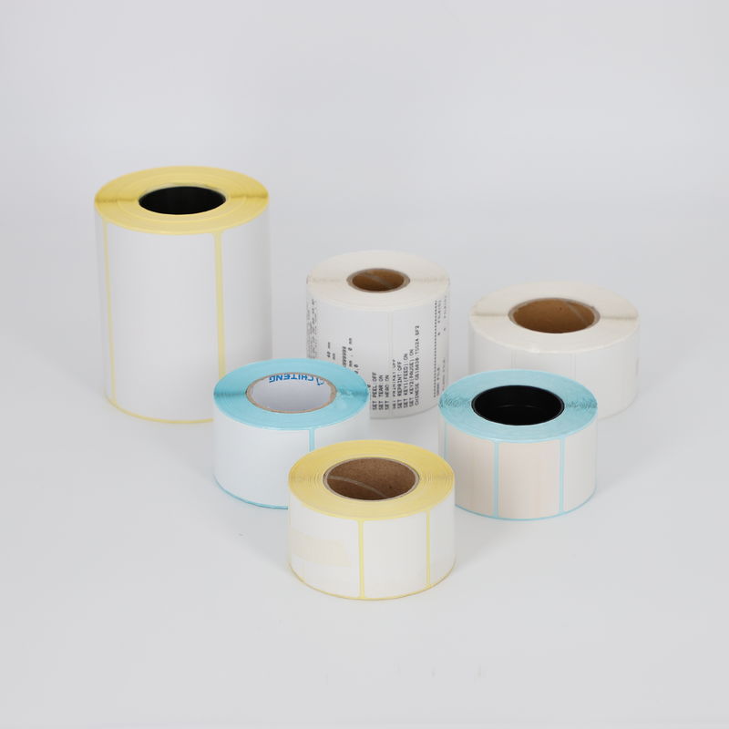 65gsm/70gsm Paper Core Thermal Label Paper Roll For Direct Self Adhesive Logistics Packaging Glassine Paper